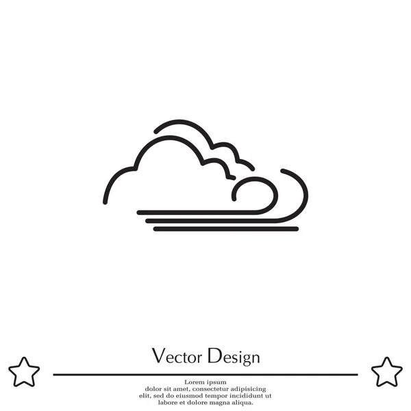 Ventoso icono simple — Vector de stock