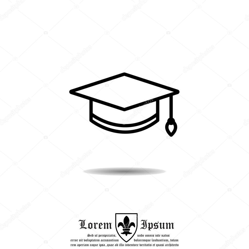 graduation cap simple icon