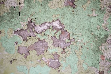 Eski boya ile beton duvar.