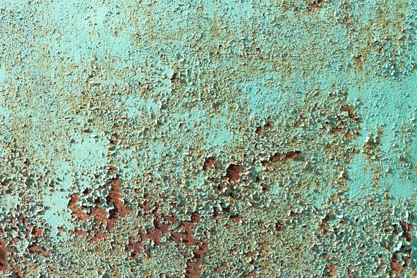 Rust on green metal sheet — Stock Photo, Image