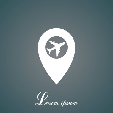 harita işaretçisi düz simgesi