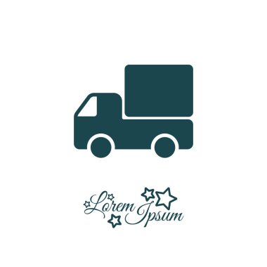 Teslimat kamyonu basit simgesi