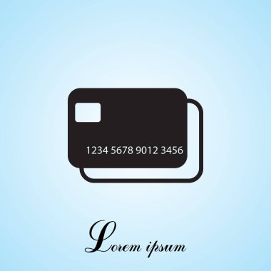 kredi kartı basit simgesi