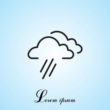 Bulutlar yağmur simgesiyle