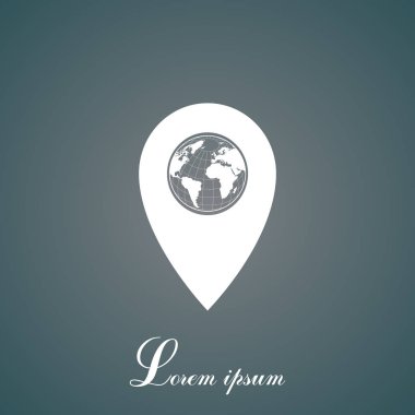 harita işaretçisi düz simgesi