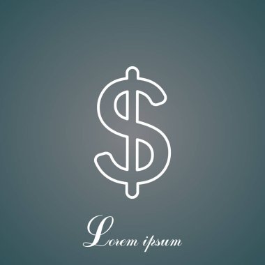 Doları basit simgesi