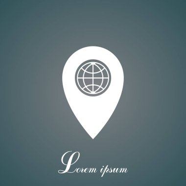 harita işaretçisi düz simgesi