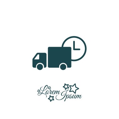 Saat simgesi ile kamyon