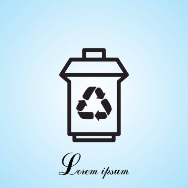 çöp kutusu sembolü geri dönüşüm ile
