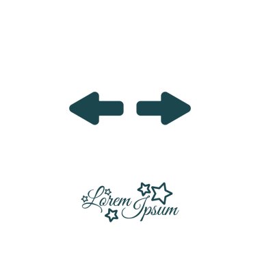 Oklar sağ - sol web simgesi