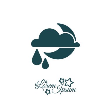 Gece yağmur simgesi