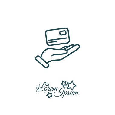 kredi kartı basit simgesi