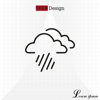 ağır yağmur satırı simgesi