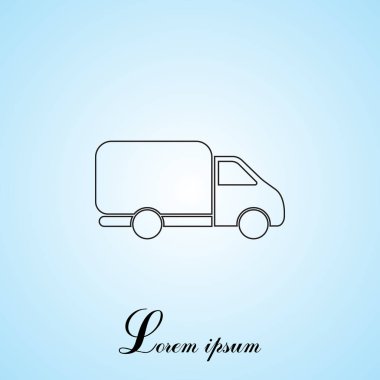 Teslimat kamyonu basit simgesi