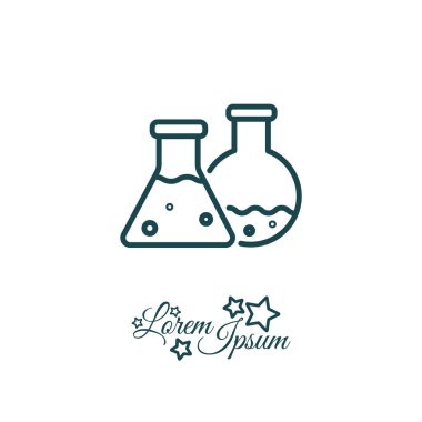 Laboratuvar şişeler simgesi