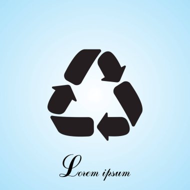 Geri dönüşüm işareti satırı simgesi