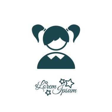 Kız öğrenci satırı simgesi