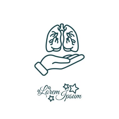 Akciğerlerde el simgesi