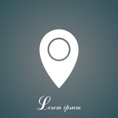 harita işaretçisi düz simgesi