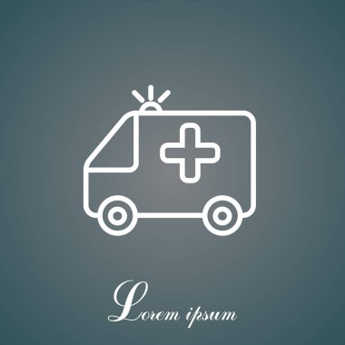 Ambulans araba web simgesi