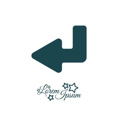 Ok aşağı - sol simgesi