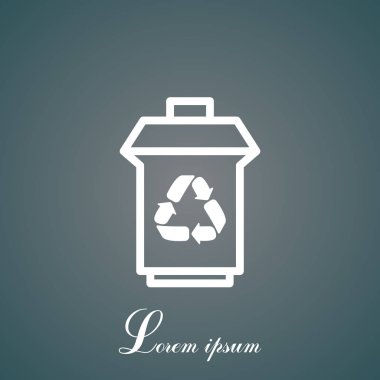 çöp kutusu sembolü geri dönüşüm ile 