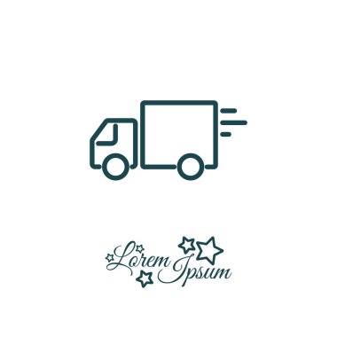 Teslimat kamyonu basit simgesi