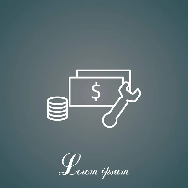 Dinero icono simple — Vector de stock