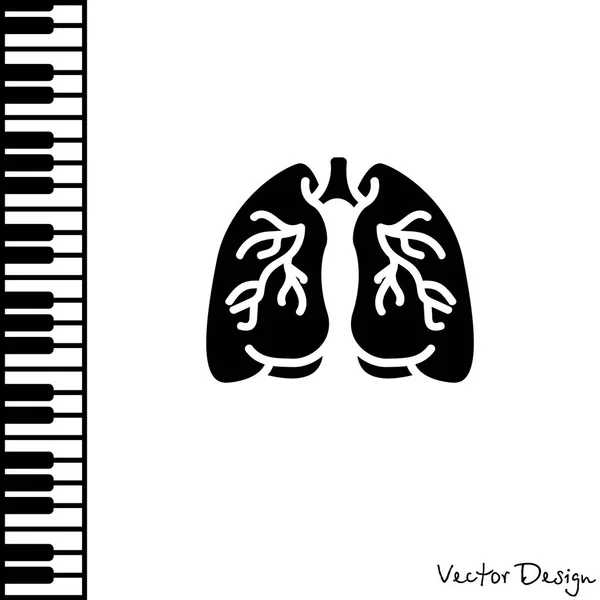 Icon of human lungs — Stock Vector