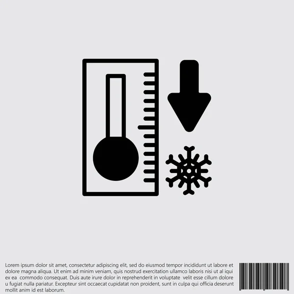 Thermometer einfaches Symbol — Stockvektor