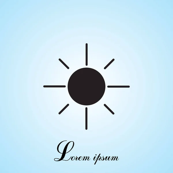 Clima sol icono — Vector de stock