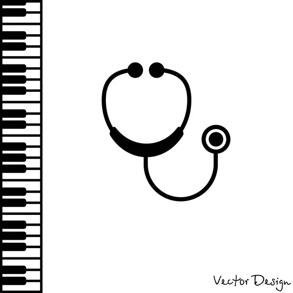 Icona dello stetoscopio medico — Vettoriale Stock