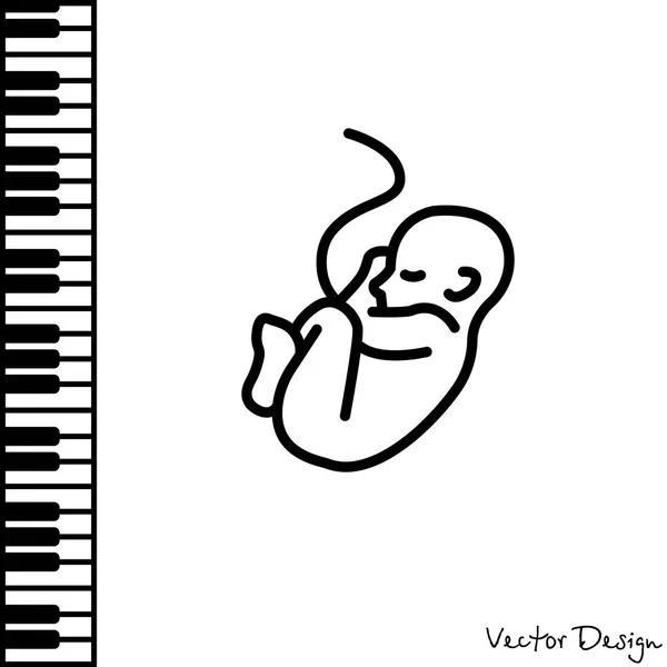 Embryo, baby symbool — Stockvector