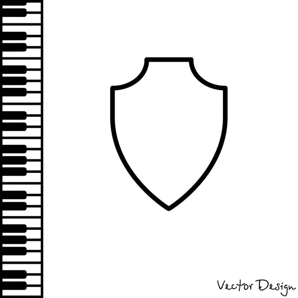 Escudo icono de línea web — Archivo Imágenes Vectoriales