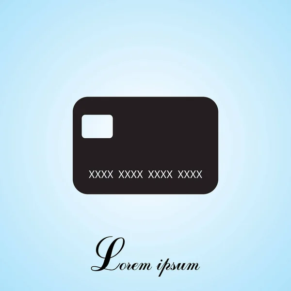 Kreditkarte einfaches Symbol — Stockvektor