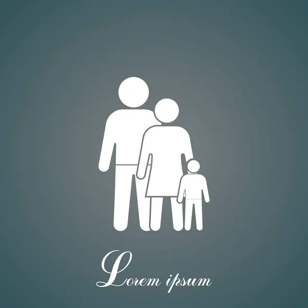 Icono de familia en estilo plano — Vector de stock