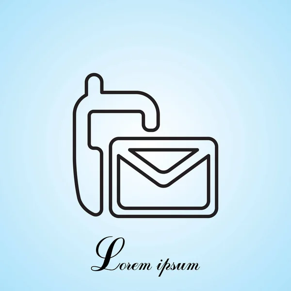 Icono de línea sms — Vector de stock