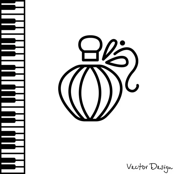 Perfume icono de la botella — Vector de stock