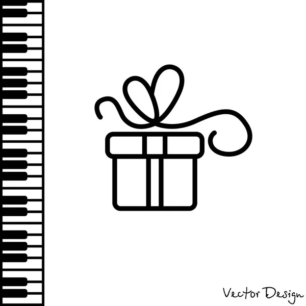 Icono de caja de regalo — Vector de stock