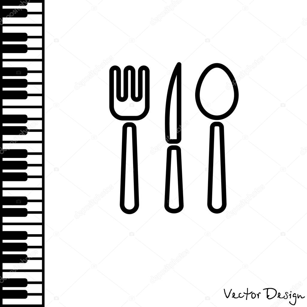 Cutlery  line icon