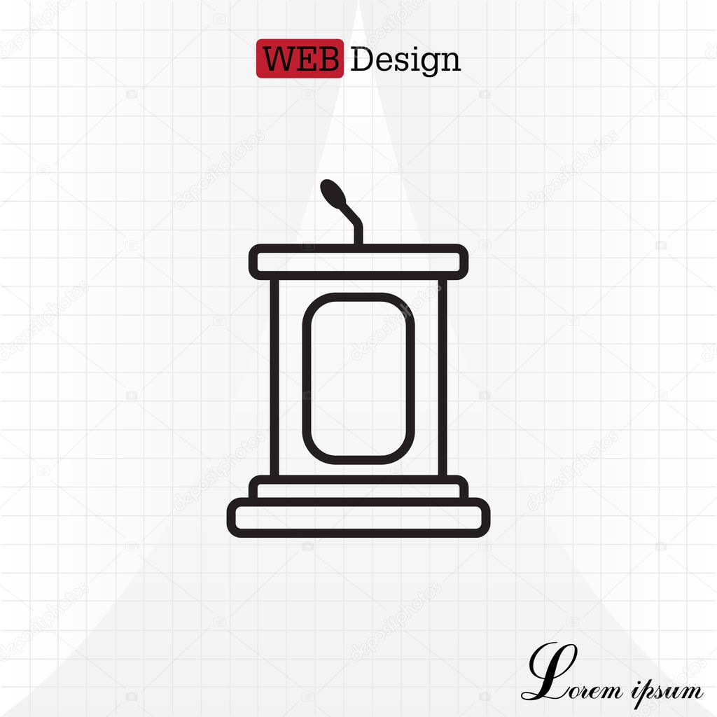 Tribune line icon, vector design