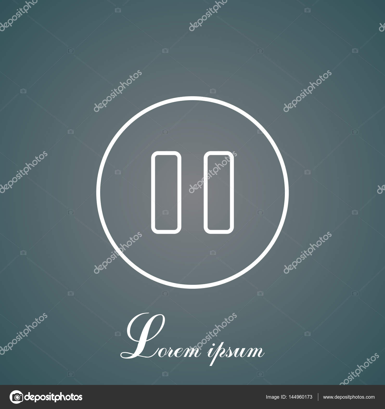 Pause line icon Stock Vector by ©PPVector 144960173