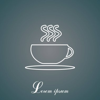 Kahve fincanı çizgisi simgesi