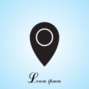 harita işaretçisi düz simgesi