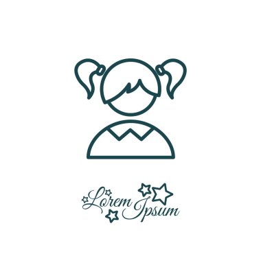 Kız öğrenci satırı simgesi