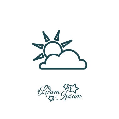 güneş ve bulut simgesi