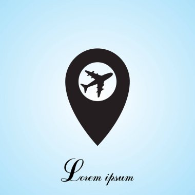 harita işaretçisi düz simgesi