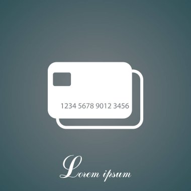 kredi kartı basit simgesi