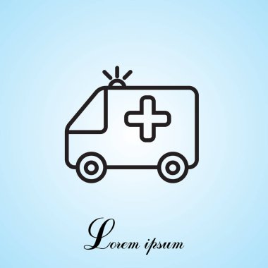 Ambulans araba web simgesi