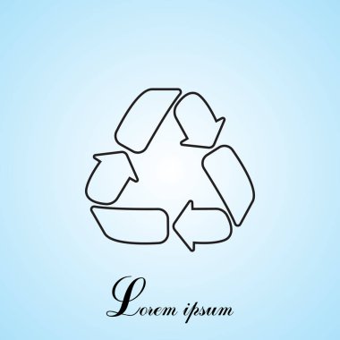 Geri dönüşüm işareti satırı simgesi